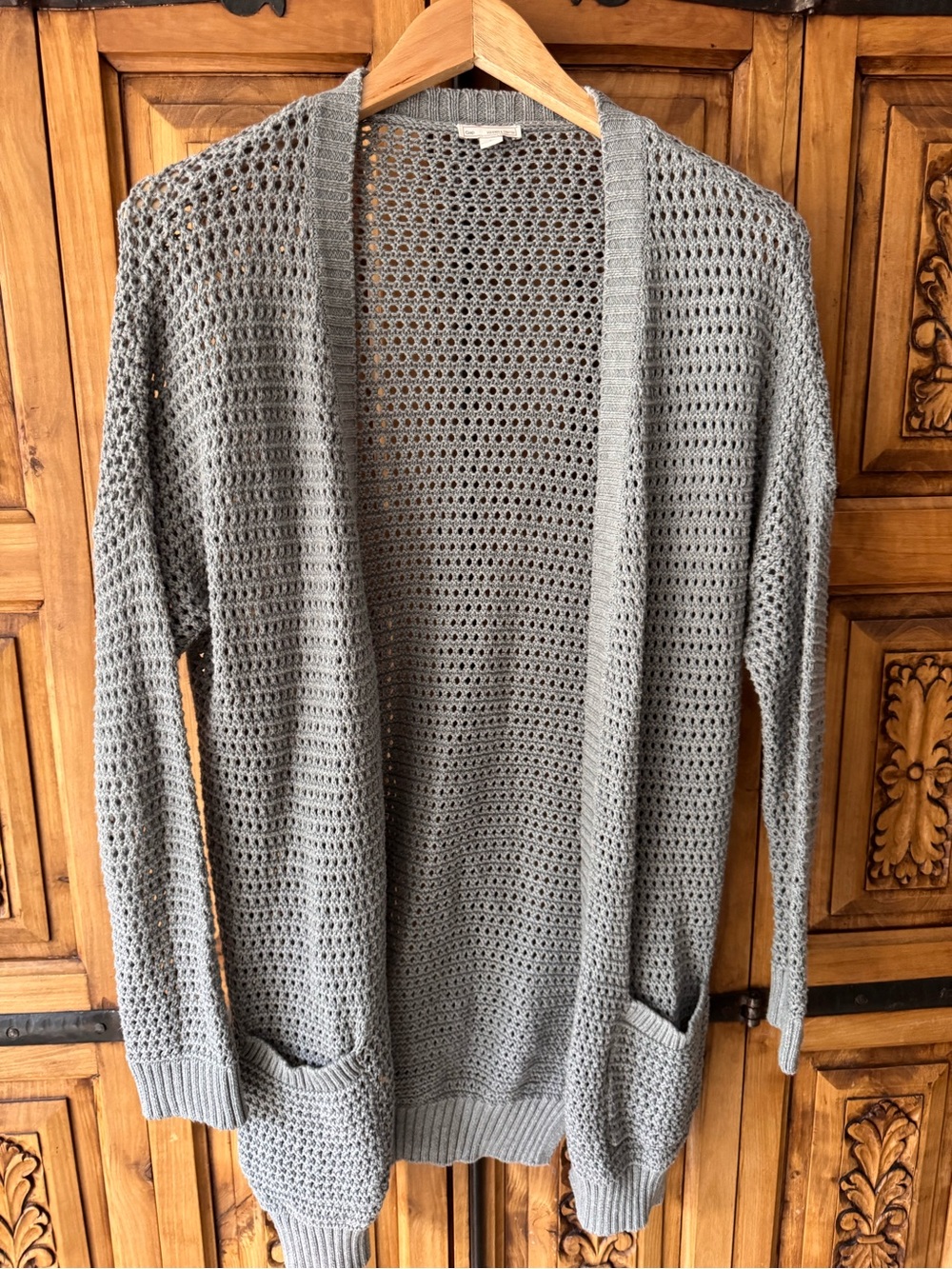 GAP Gray Open-Weave Women's Cardigan